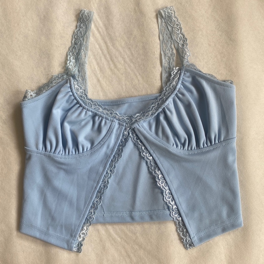 Baby Blue Crop Top Camisole